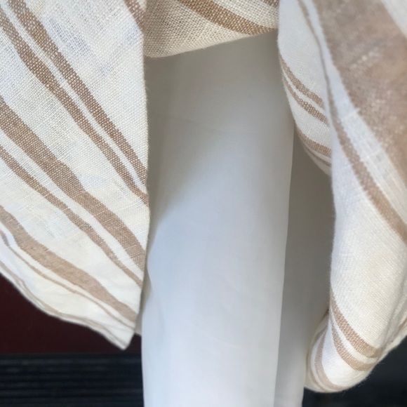 H&M Striped Linen A-Line Midi Skirt - Picture 2 of 7